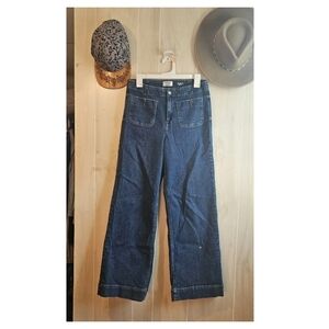 Kensie Vintage Luxe Dark Blue Wide Leg Jeans